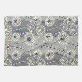 Linge De Cuisine Dandelion monochrome moderne (Horizontal)