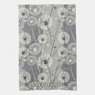 Linge De Cuisine Dandelion monochrome moderne