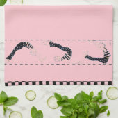 Linge De Cuisine Dans le Pilates rose établissez (Plié)