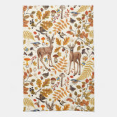 Linge De Cuisine Dans les bois / Cerf d'automne sur le blanc (Vertical)