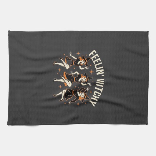 Linge De Cuisine Danse de sorcière Halloween Feelin’ Witchy (Horizontal)