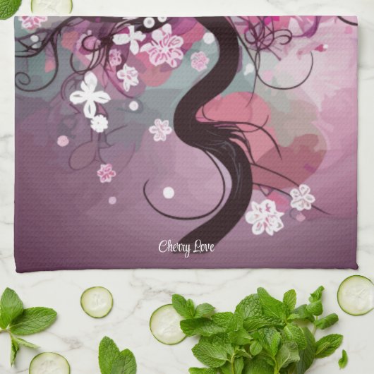 Linge De Cuisine Danse Enchantée Cherry (Plié)