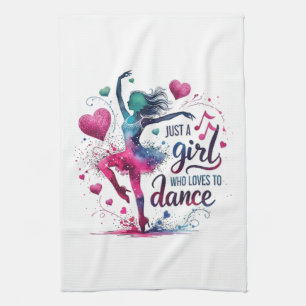 Linge De Cuisine Danse Rétro Juste Une Fille Qui Aime Danser