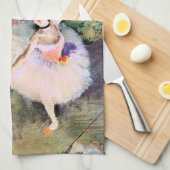 Linge De Cuisine Danseur avec un bouquet de fleurs d'Edgar Degas (Quart Plié)