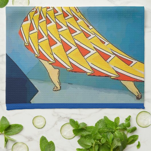 Linge De Cuisine Danseur vintage (Plié)