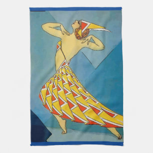 Linge De Cuisine Danseur vintage