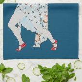 Linge De Cuisine Danseur vintage, ajouter du texte (Plié)