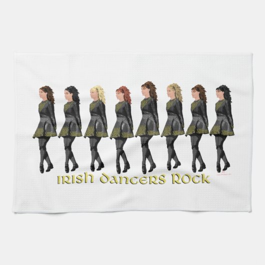 Linge De Cuisine Danseurs Irlandais Rock (Horizontal)