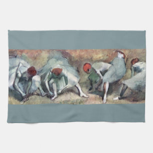 Linge De Cuisine Danseurs lacant leurs chaussures par Edgar Degas