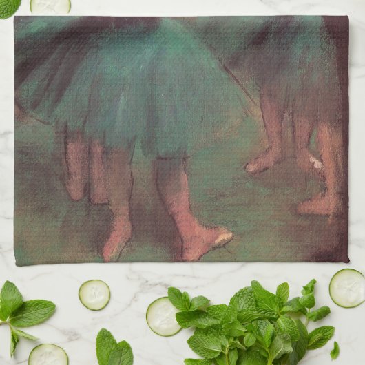 Linge De Cuisine Danseurs, rose et vert par Edgar Degas (Plié)