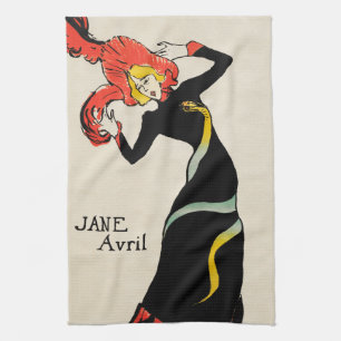 Linge De Cuisine Danseuse Art nouveau Jane Avril par Toulouse Lautr