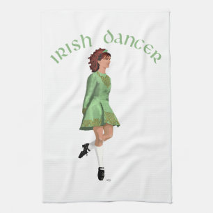 Linge De Cuisine Danseuse de step irlandais - Vert