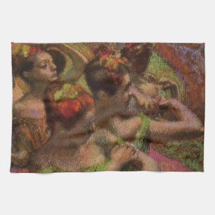 Linge De Cuisine Danseuses ajustant leurs robes (Edgar Degas)