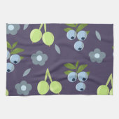 Linge De Cuisine Dark Botanical Kitchen Towel (Horizontal)