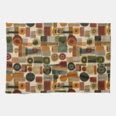 Linge De Cuisine Dark Mid Century Geometric Pattern (2) (Horizontal)