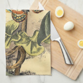 Linge De Cuisine Dark Nature Scene par Vision Studio (Quart Plié)