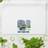 Linge De Cuisine Dark Turquoise Tous les Casquettes Meilleur Maman  (Plié)