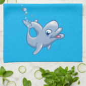 Linge De Cuisine Dauphin de dessin adorable (Plié)