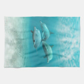 Linge De Cuisine Dauphins de natation (Horizontal)