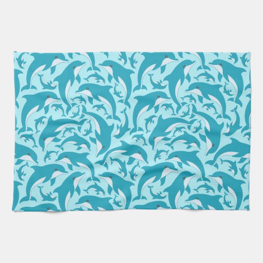 Linge De Cuisine Dauphins mignons (Horizontal)