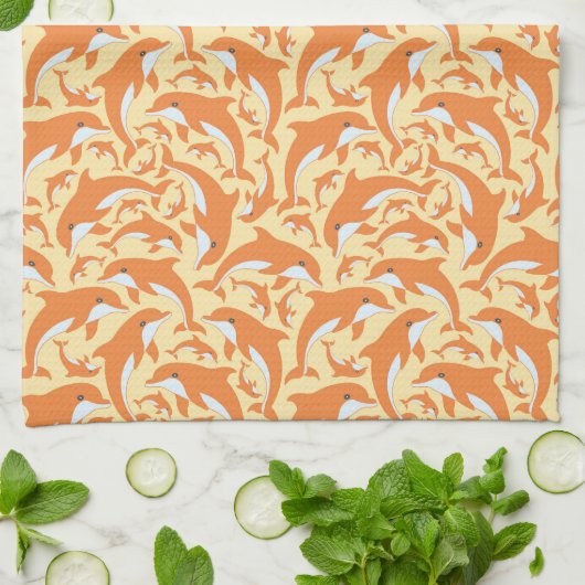 Linge De Cuisine Dauphins mignons (Plié)