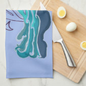 Linge De Cuisine Dauphins sauts vagues Tea Towel 40,6 cm x 61 cm (Quart Plié)