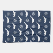 Linge De Cuisine Dauphins sur le motif de défilé (Horizontal)
