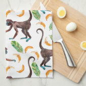 Linge De Cuisine De doux singes qui jonglent avec des bananes (Quart Plié)