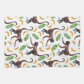 Linge De Cuisine De doux singes qui jonglent avec des bananes (Horizontal)