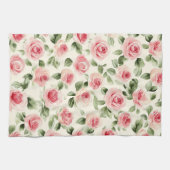 Linge De Cuisine De jolies roses roses florales (Horizontal)