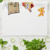 linge de cuisine de la pêche (Plié)