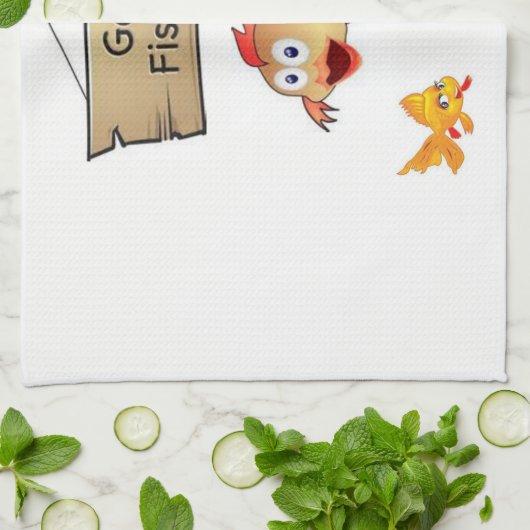 linge de cuisine de la pêche (Plié)