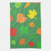 Linge De Cuisine De magnifiques feuilles d'automne vertes (Vertical)