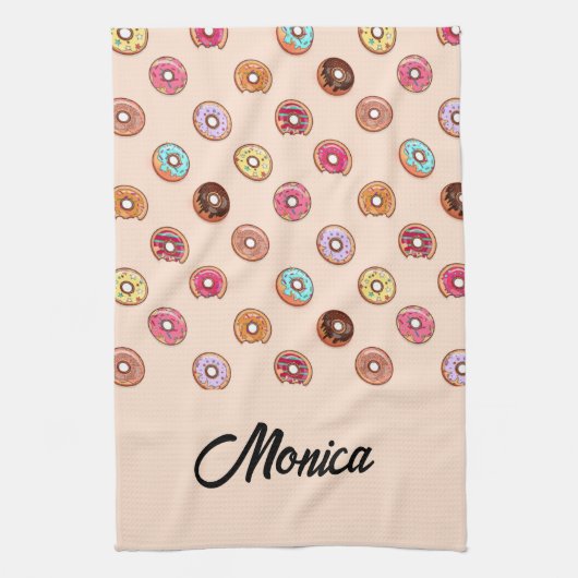 Linge De Cuisine De mignons beignets décoratifs roses (Vertical)