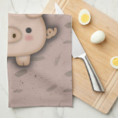 Linge De Cuisine De porc arrière - plan rose mignon de rose (Quart Plié)