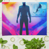 Linge De Cuisine Debout dans les couleurs (Plié)