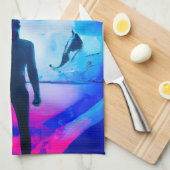 Linge De Cuisine Debout dans les couleurs (Quart Plié)