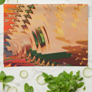 Linge De Cuisine Décalage de couleur avec zig zag ou la cuisine à e