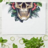 Linge De Cuisine Décay tropicale : Fleur et os (Plié)