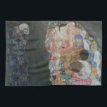 Linge De Cuisine Décès et vie par Gustav Klimt Art Nouveau Vintage<br><div class="desc">Death and Life (1908) de Gustav Klimt est une peinture d'art vintage de l'époque victorienne Symbolisme qui présente deux parties distinctes, Life and Death. Sur la gauche, la mort est représentée par une faucheuse sombre classique au crâne moussant, recouverte d'une robe sombre ornée d'une croix religieuse. Sur la droite se...</div>