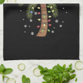 Linge De Cuisine Deck Les Palms Tropical Hawaii Christmas Palm Tree (Plié)