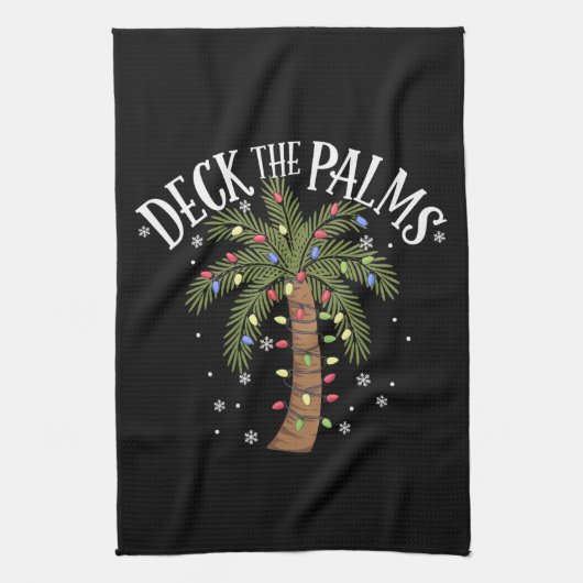 Linge De Cuisine Deck Les Palms Tropical Hawaii Christmas Palm Tree (Vertical)