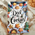 Linge De Cuisine Deck The Cookies Christmas<br><div class="desc">Ajoutez du plaisir festif à votre cuisine avec cette charmante serviette de cuisine de Noël "Deck the Cookies". Avec ses biscuits de Noël joliment décorés avec glaçage coloré, des arroses et des formes de vacances, cette serviette est parfaite pour répandre la joie des vacances. Un must pour les amateurs de...</div>