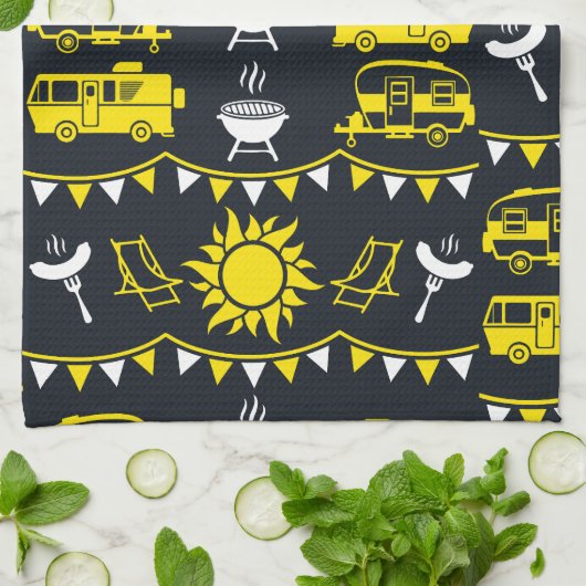 Linge De Cuisine Décor camping Caravan (Plié)