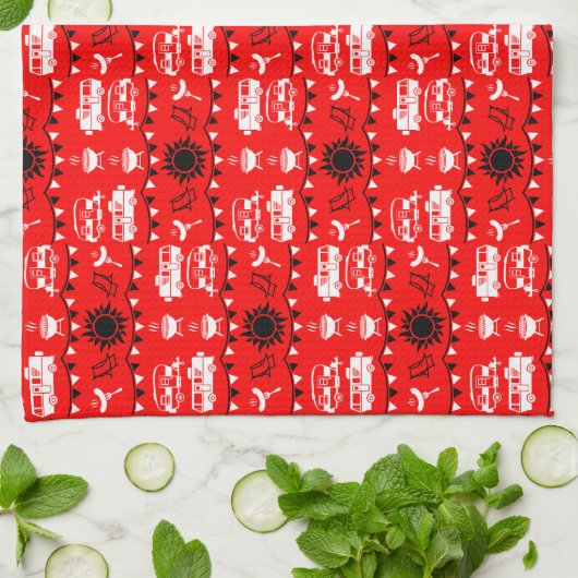 Linge De Cuisine Décor camping Caravan (Plié)