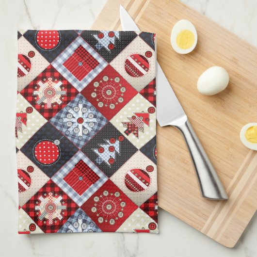 Linge De Cuisine Décor de Noël (Quart Plié)