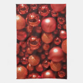 Linge De Cuisine Décor de Noël Baubles rouges (Vertical)