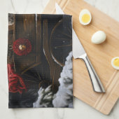 Linge De Cuisine Décor de Noël Cockapoo Snowy Sleigh (Quart Plié)