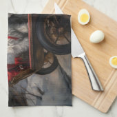 Linge De Cuisine Décor de Noël Havanais Snowy Sleigh (Quart Plié)