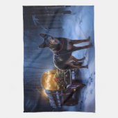 Linge De Cuisine Décor de Noël Kelpie Snowy Sleigh (Vertical)